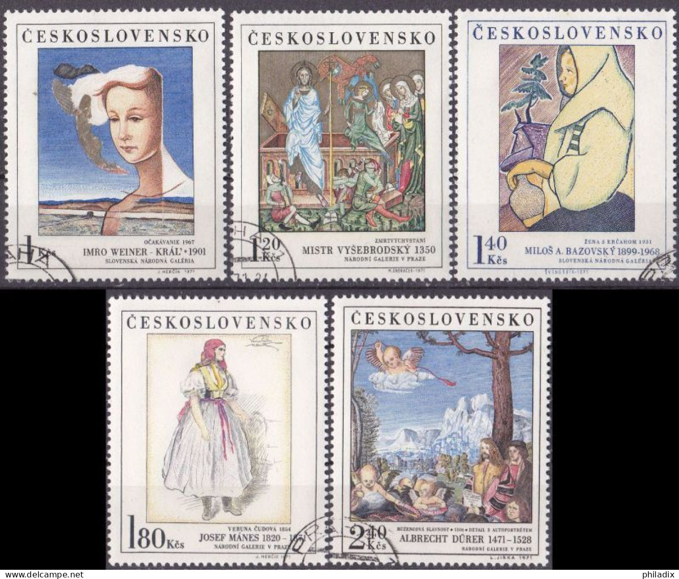 Tschechoslowakei Satz Von 1971 O/used (A5-9) - Used Stamps