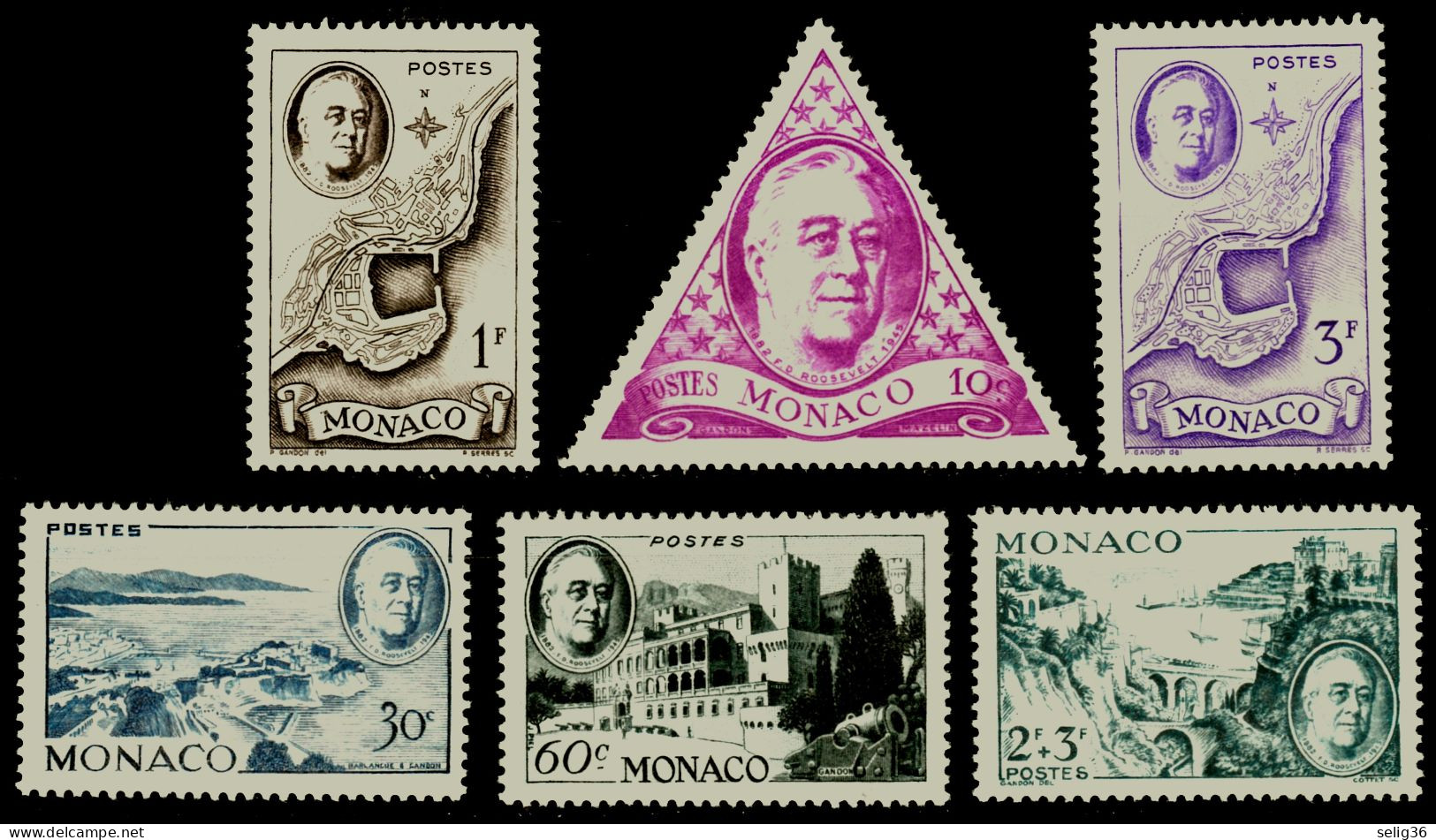 MONACO 1946 YT 295-300 **/* - Unused Stamps