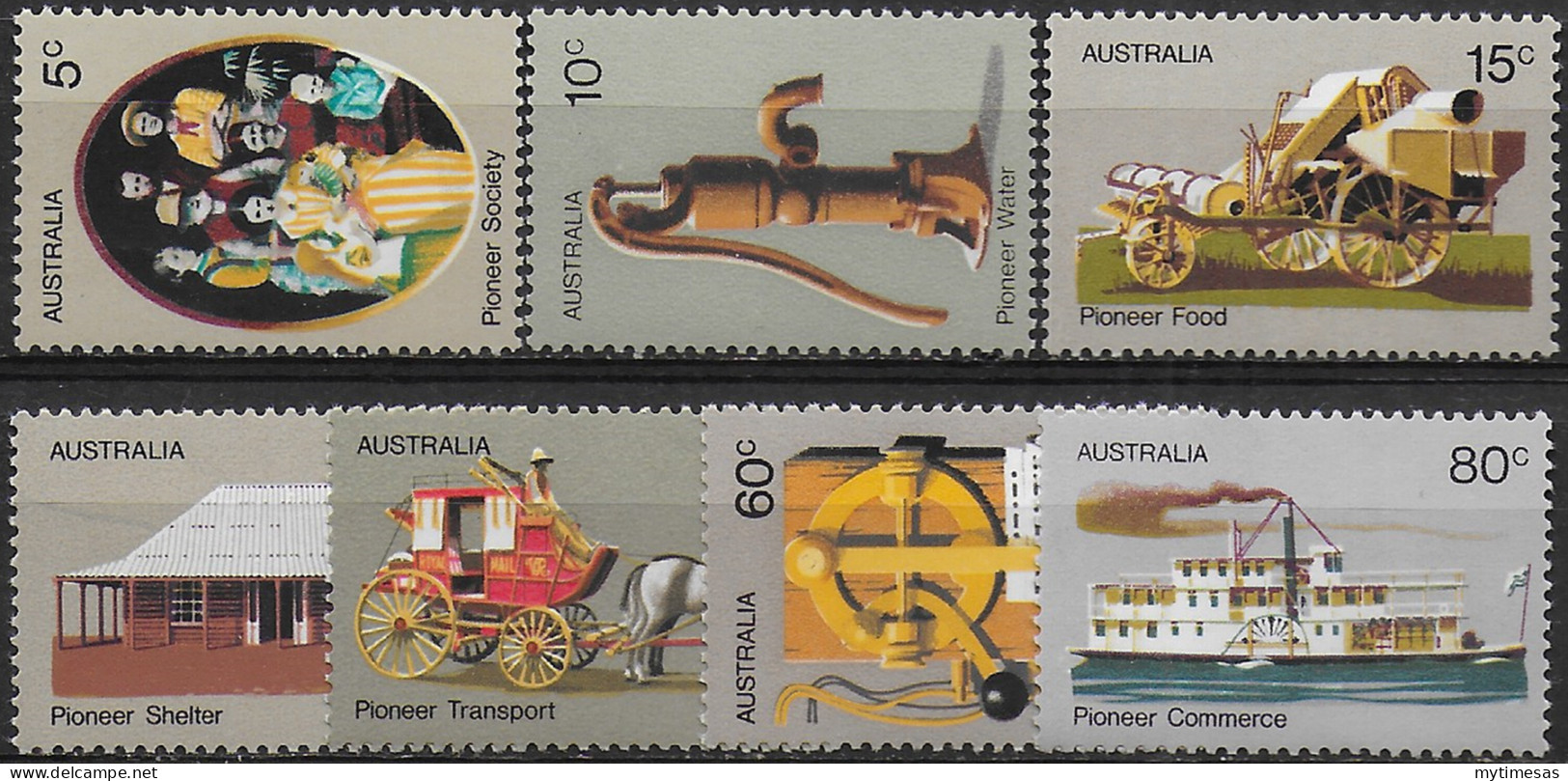 1972 Australia Pioneer Life 7v. MNH Michel N. 504/10 - Autres & Non Classés