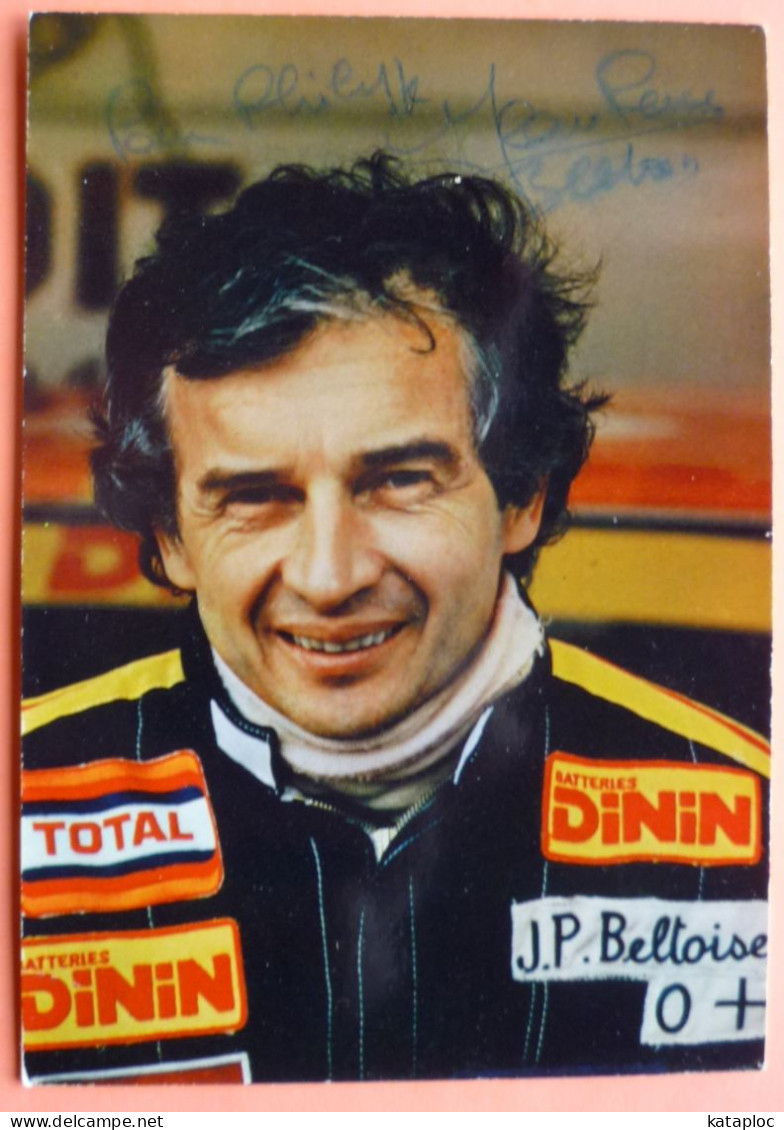 CARTE DEDICACEE - JEAN PIERRE BELTOISE - FORMULE 1 COURSES AUTOMOBILES -SCAN RECTO/VERSO-12 - Personalidades Deportivas