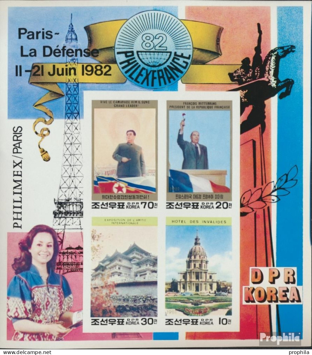 Nord-Korea Block107B (kompl.Ausg.) Postfrisch 1981 PHILEXFRANCE 82, Paris - Corea Del Norte
