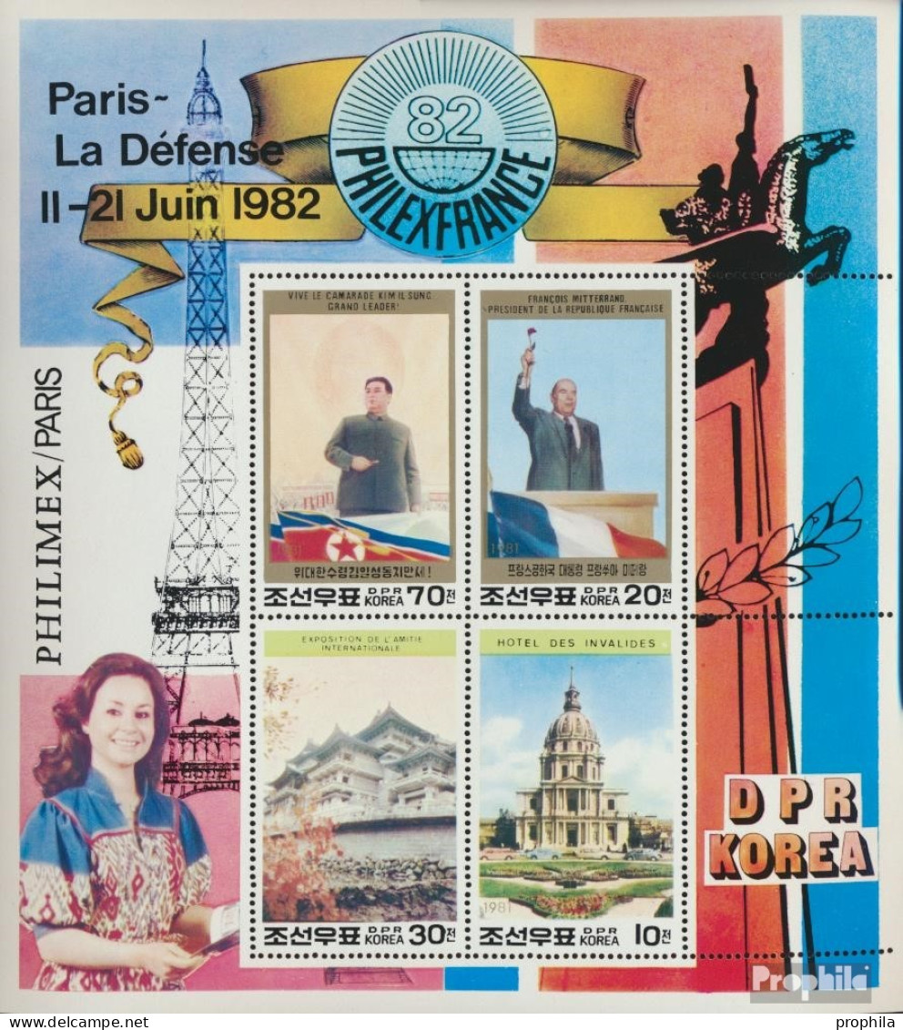 Nord-Korea Block107A (kompl.Ausg.) Postfrisch 1981 PHILEXFRANCE 82, Paris - Korea, North