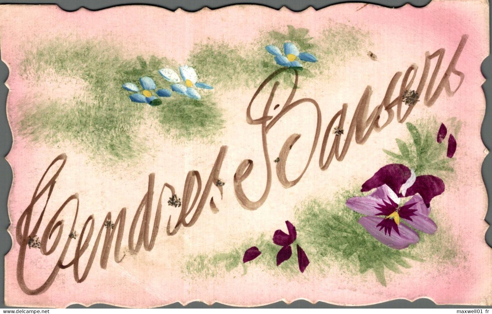 O7 - Carte Postale Fantaisie - Fleurs - Tendres Baisers - Sonstige & Ohne Zuordnung