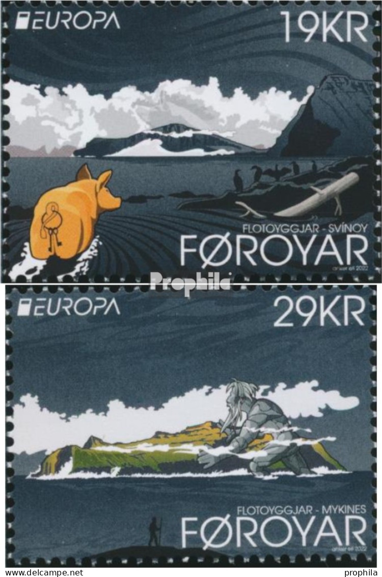 Dänemark - Färöer 1040-1041 (kompl.Ausg.) Postfrisch 2022 Geschichten Und Mythen - Faroe Islands