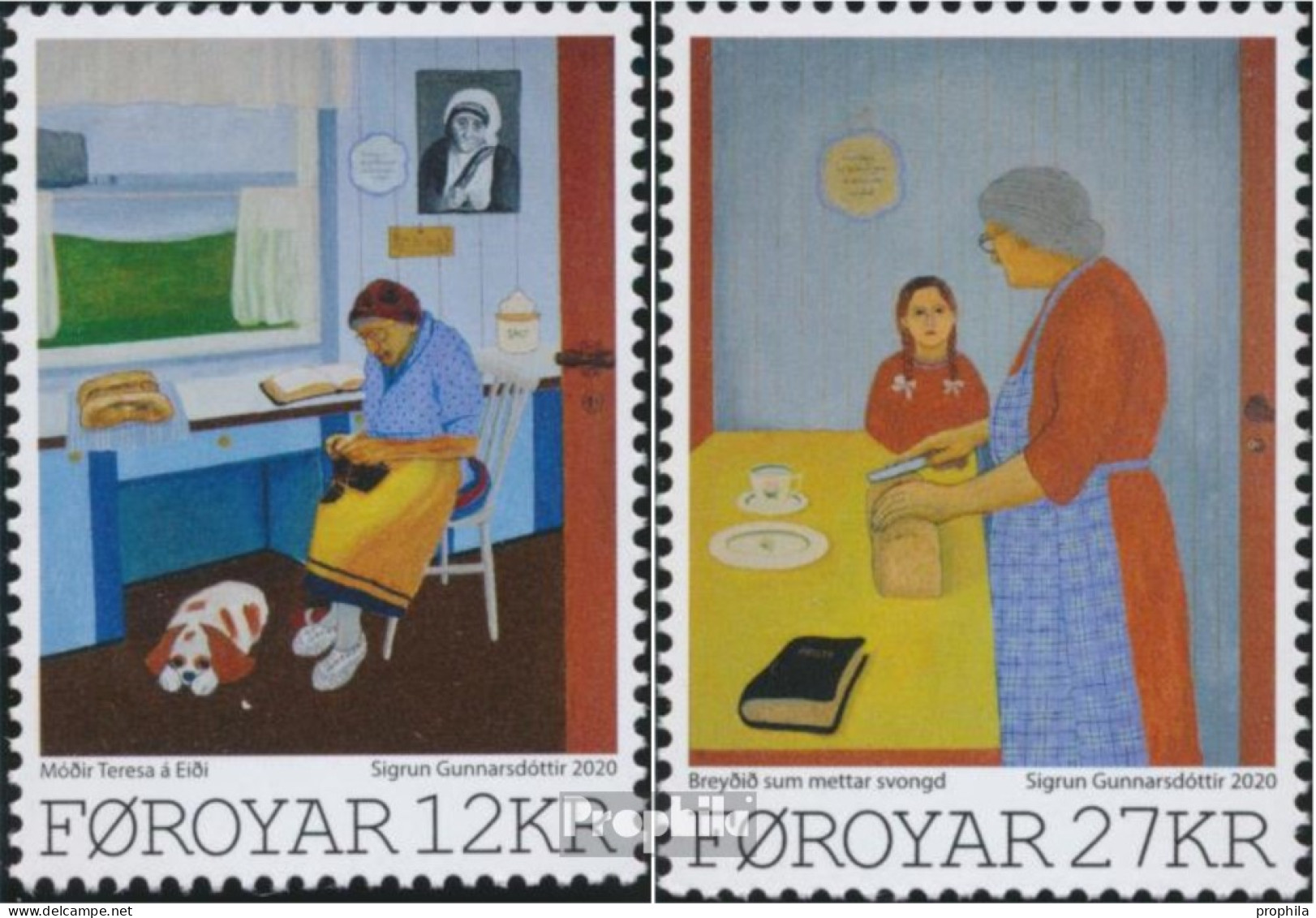 Dänemark - Färöer 974-975 (kompl.Ausg.) Postfrisch 2020 Sigrun Gunnarsdottir - Faroe Islands