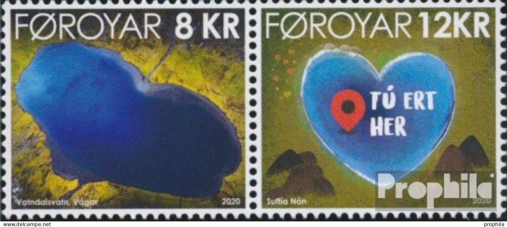 Dänemark - Färöer 968-969 Paar (kompl.Ausg.) Postfrisch 2020 Valentinstag - Faroe Islands