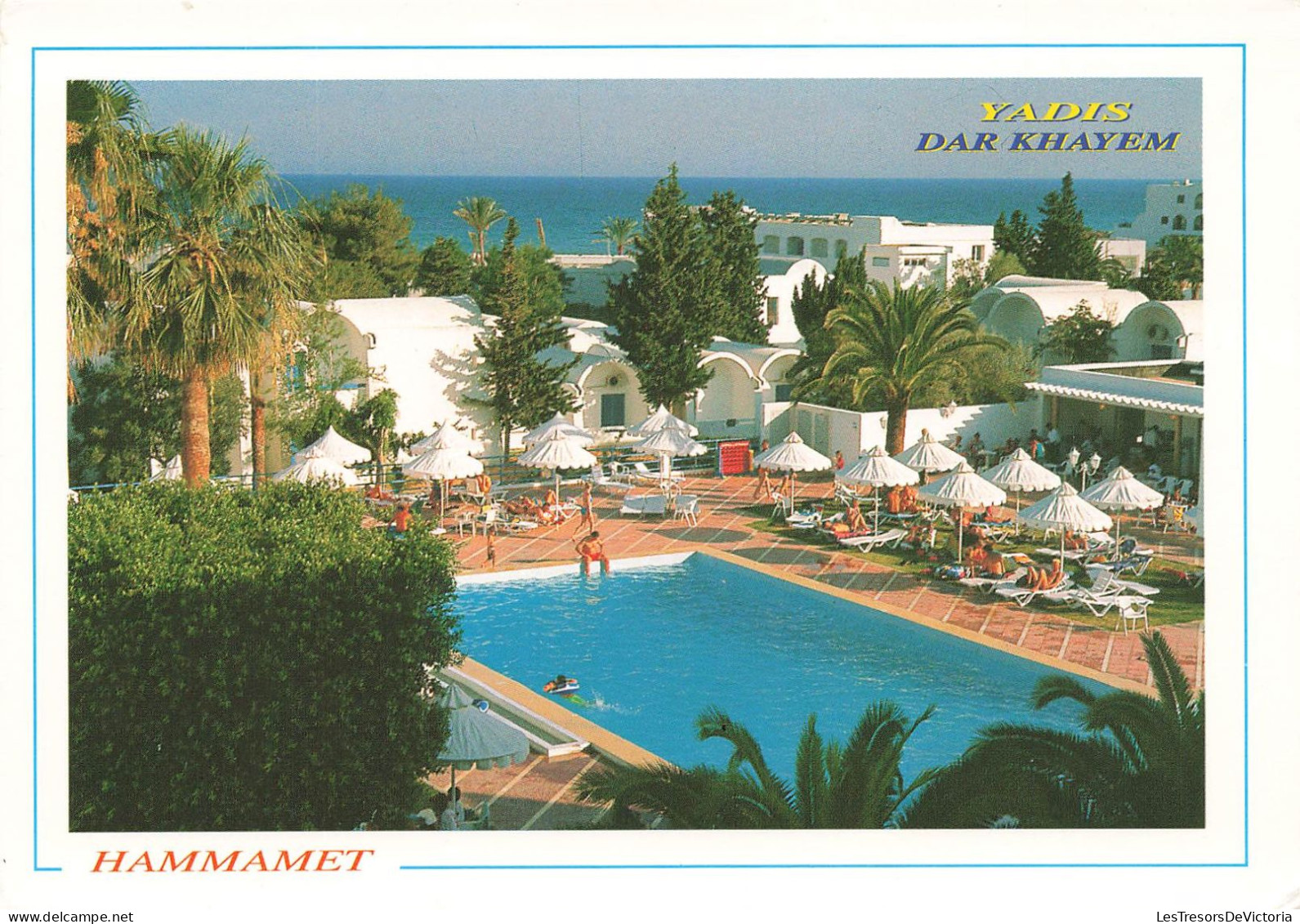 TUNISIE - Hammamet - Yadis - Dar Khayem - Piscine - Animé - Carte Postale - Tunesië