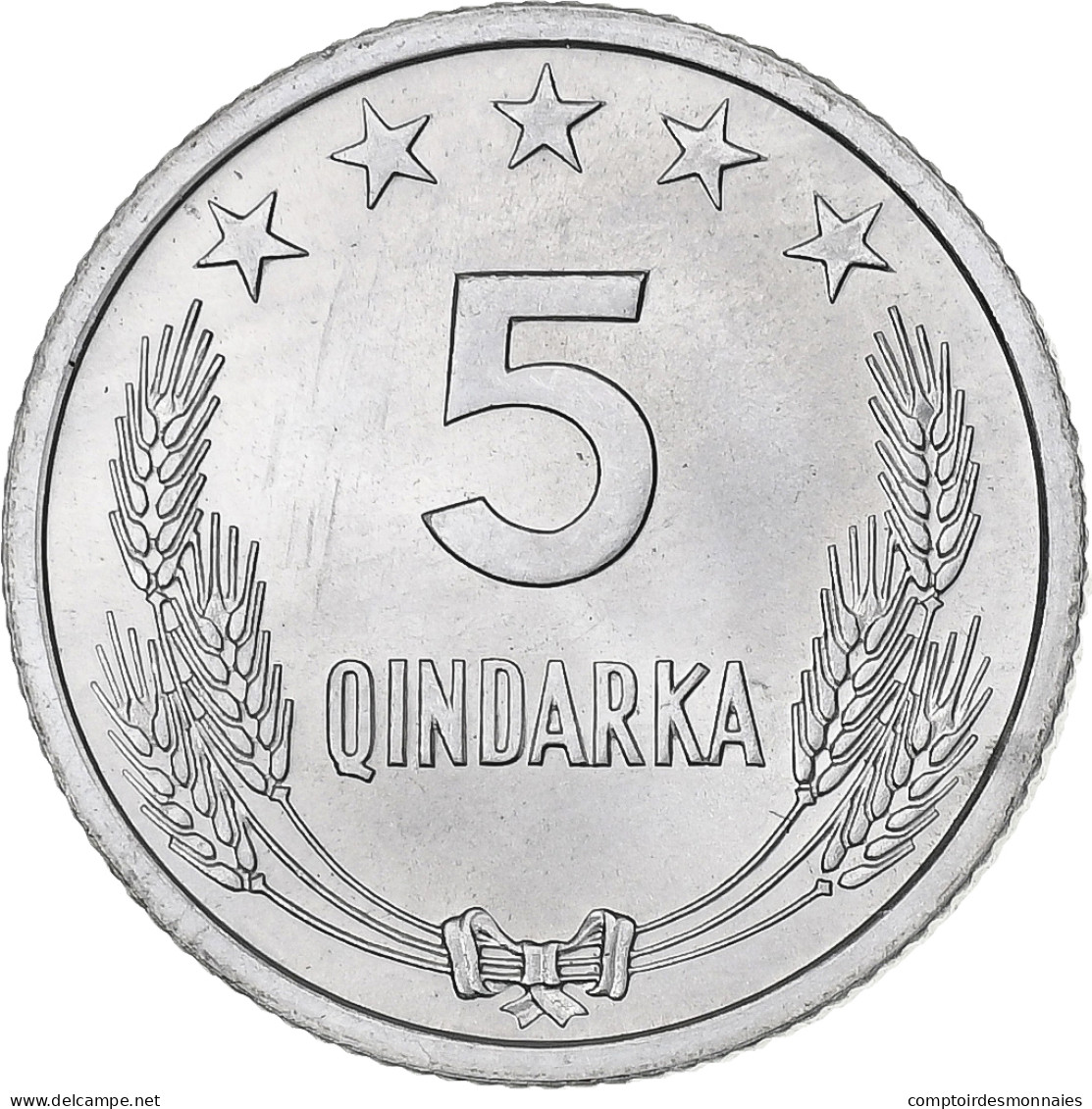 Albanie, 5 Qindarka, 1969, Rome, Aluminium, SUP+, KM:44 - Albanien
