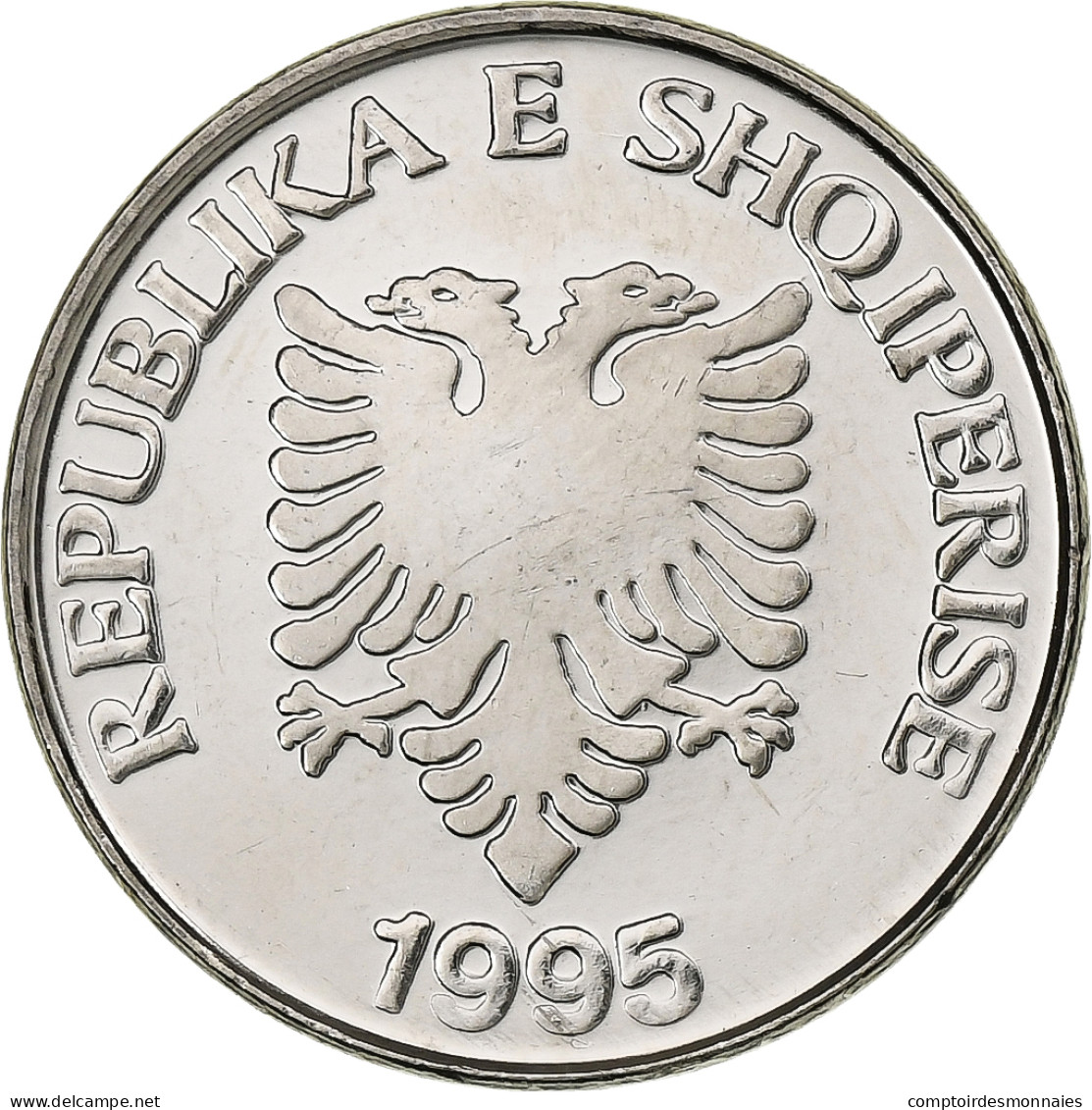 Albanie, 5 Lekë, 1995, Rome, Nickel Plaqué Acier, SUP, KM:76 - Albania