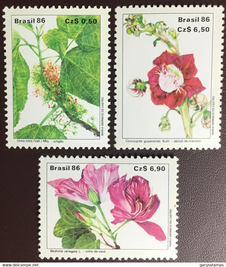 Brazil 1986 Flowers MNH - Autres & Non Classés