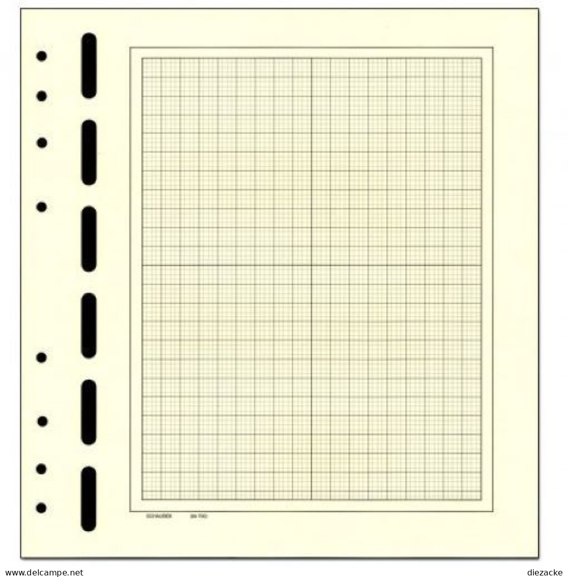 Schaubek Blankoblätter Bb710 Gelblich-weiß Mit Schwarzem Netzdruck 50 Blatt Neu ( - Blank Pages