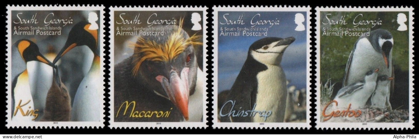 Süd-Georgien 2010 - Mi-Nr. 511-514 ** - MNH - Pinguine / Penguins - Géorgie Du Sud