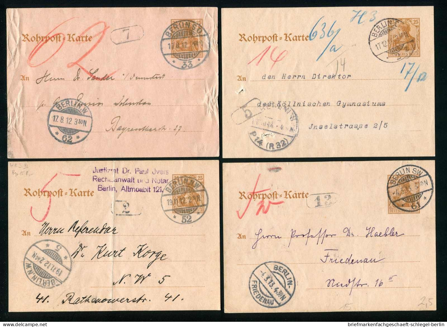 Berliner Postgeschichte, 1912, RP 15, Brief - Autres & Non Classés