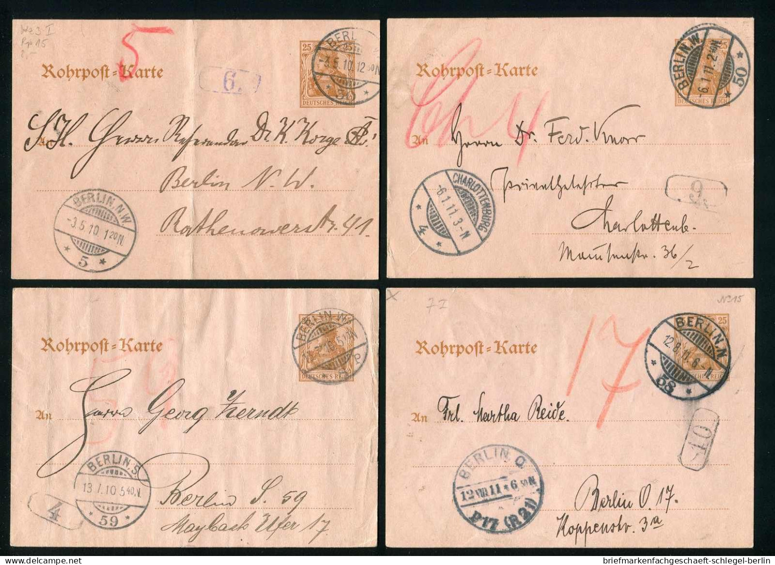 Berliner Postgeschichte, 1908, RP 15, Brief - Autres & Non Classés