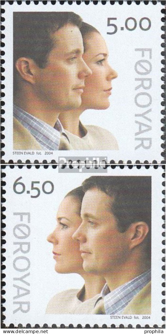 Dänemark - Färöer 495-496 (kompl.Ausg.) Postfrisch 2004 Hochzeit Frederik Und Mary - Faroe Islands