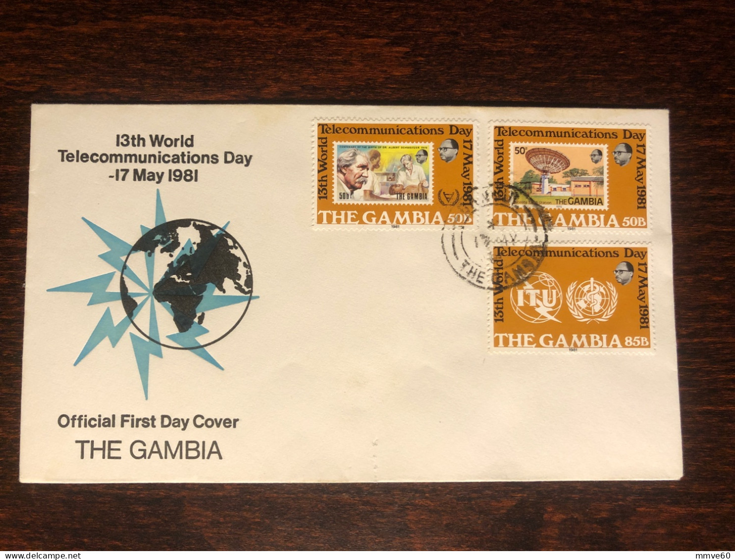 GAMBIA FDC COVER 1981 YEAR SCHWEITZER DISABLED PEOPLE HEALTH MEDICINE STAMPS - Gambie (1965-...)