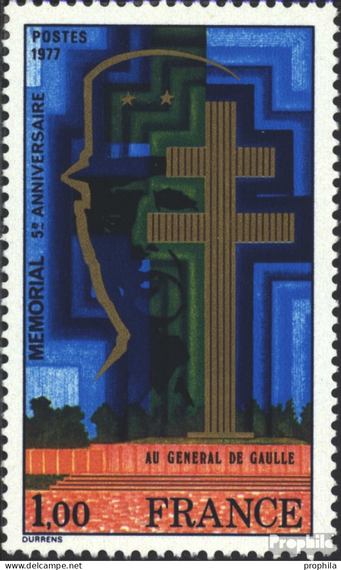 Frankreich 2036 (kompl.Ausg.) Postfrisch 1977 De-Gaulle-Denkmal - Ongebruikt
