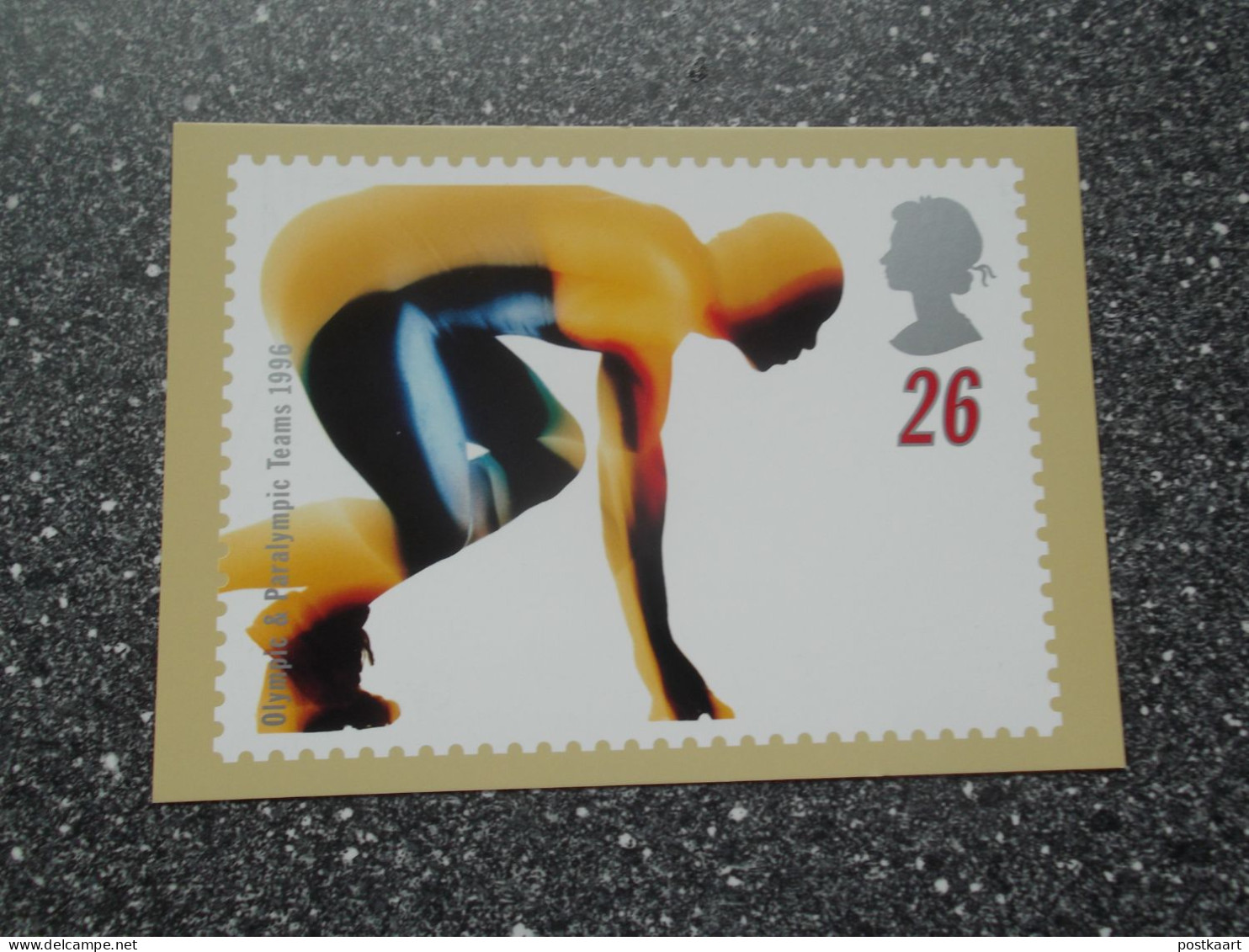 POSTCARD Stamp UK - Olympic & Paralympic Teams 1996 - 26 - Postzegels (afbeeldingen)