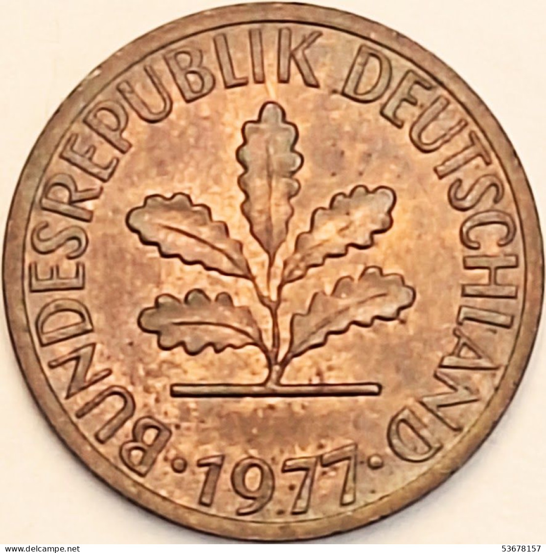 Germany Federal Republic - Pfennig 1977 J, KM# 105 (#4474) - 1 Pfennig