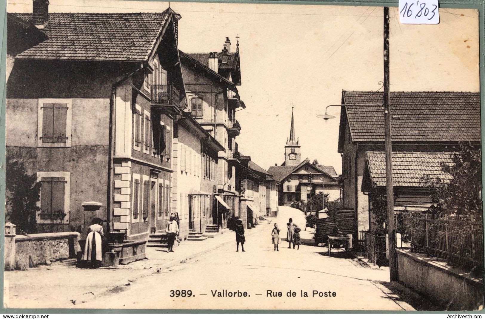 Vallorbe (Vaud) - Rue De La Poste - Lavandière De Dos à La Fontaine (16'803) - Vallorbe