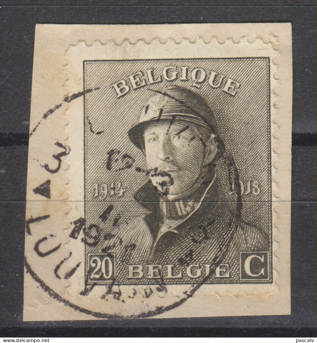COB 170 Oblitération Centrale LIEGE 3 - 1919-1920  Cascos De Trinchera
