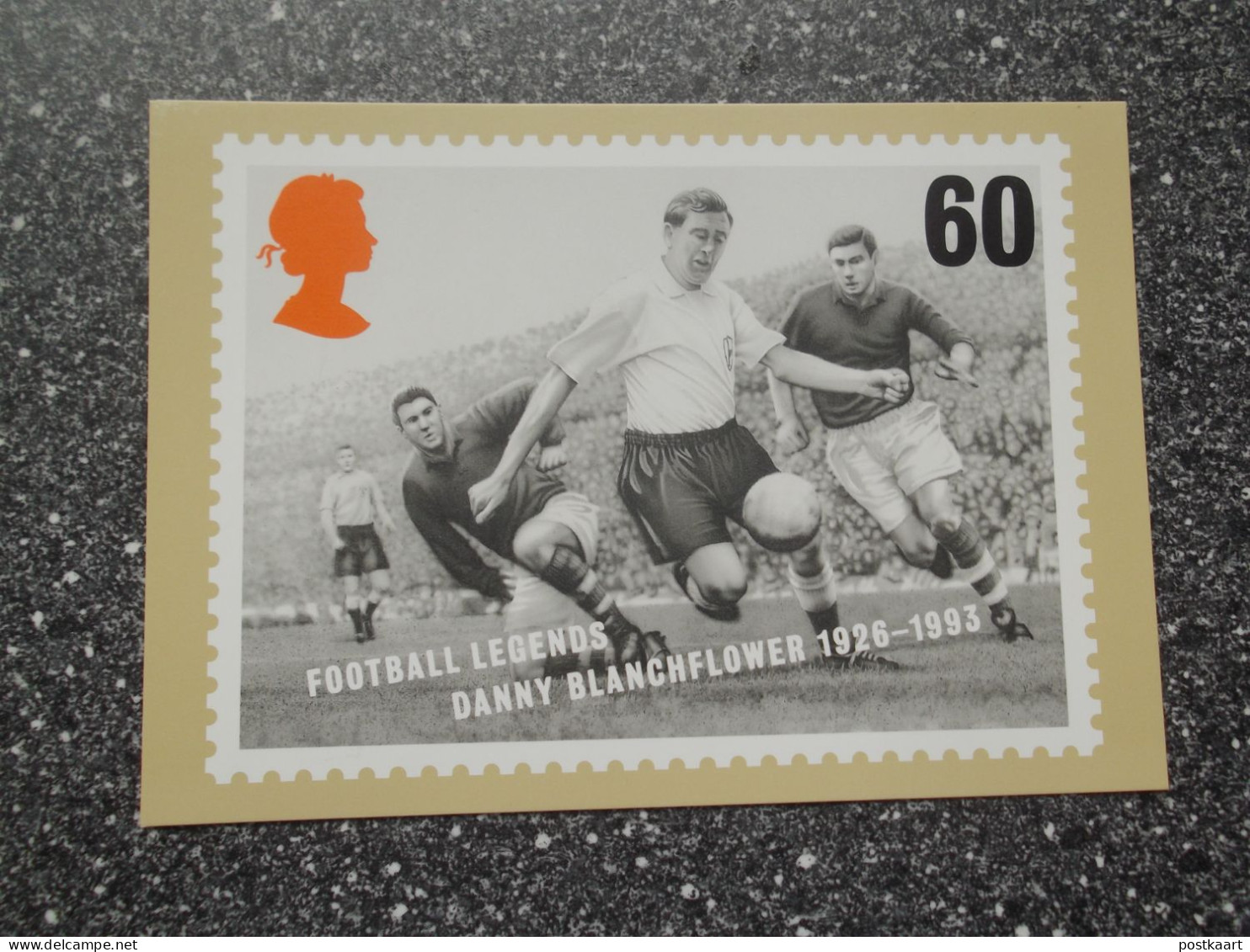 POSTCARD Stamp UK - Football Legends  Danny Blanchflower - 60 - Briefmarken (Abbildungen)