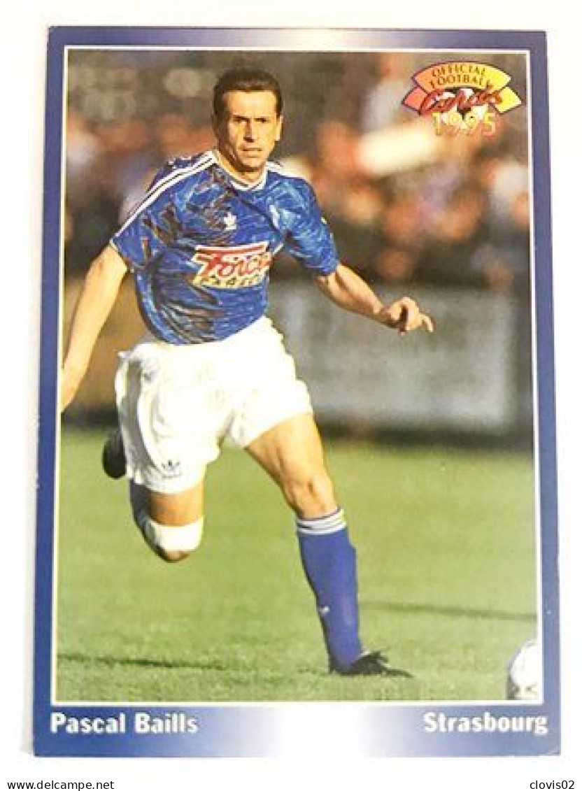 186 Pascal Baills - RC Strasbourg - Panini Official Football Cards 1994 1995 - Tarjetas