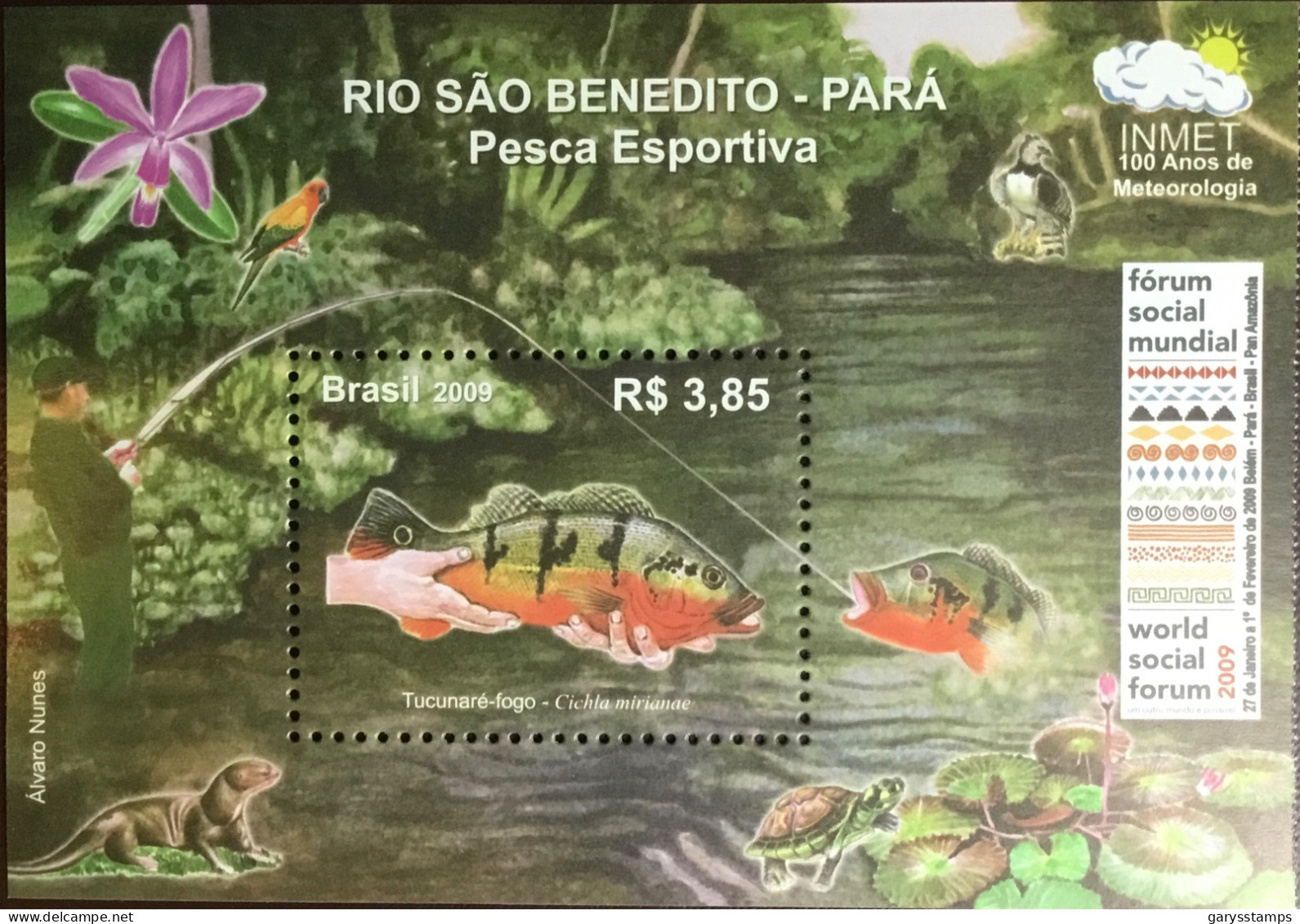 Brazil 2009 INMET Centenary Fish Minisheet MNH - Poissons