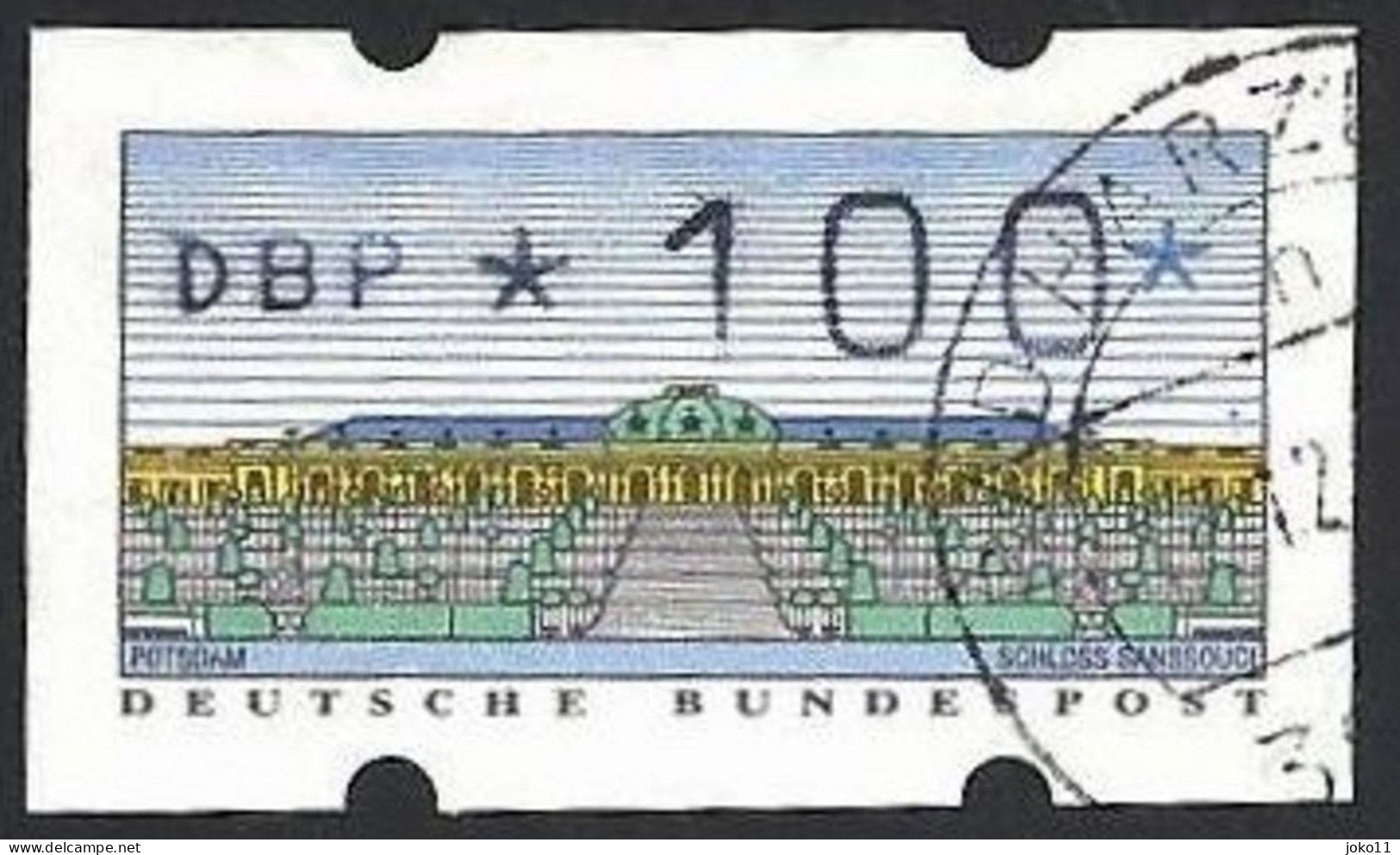 Bund, 1993, ATM Mi.-Nr. 2.1, Wertstufe 100 Pf, Gestempelt - Automaatzegels [ATM]