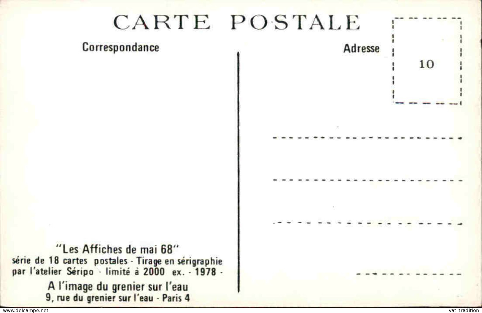 POLITIQUE - Carte Postale De Mai 1968 - Anti Patronat - L 152202 - Satirische