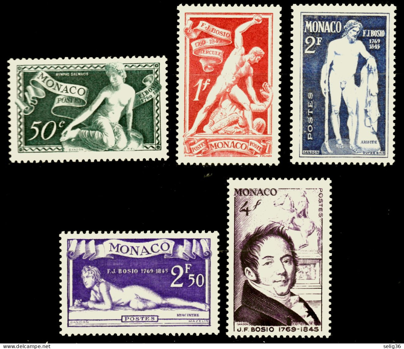 MONACO 1948 YT 314-318 ** - Unused Stamps