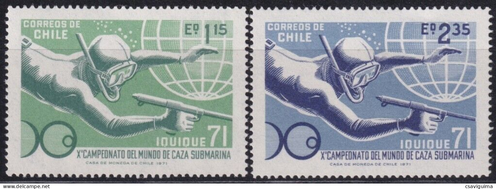 Chile - 1971 - Sport: Diving - Yv 756/57 - Immersione