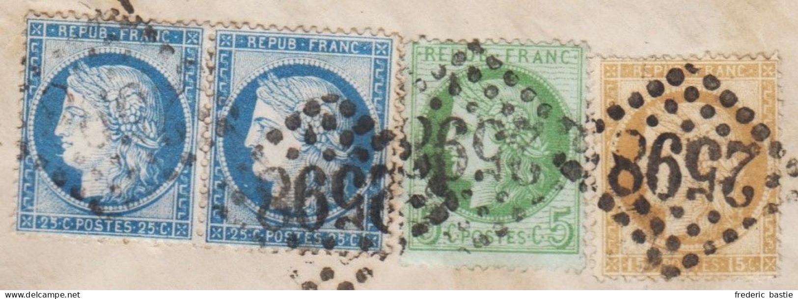 Cérès - Affranchissement Tricolore à 70c Sur Enveloppe De Nancy - 1871-1875 Cérès