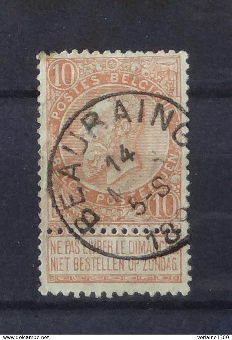 58 Avec Belle Oblitération Beauraing - 1893-1907 Wapenschild