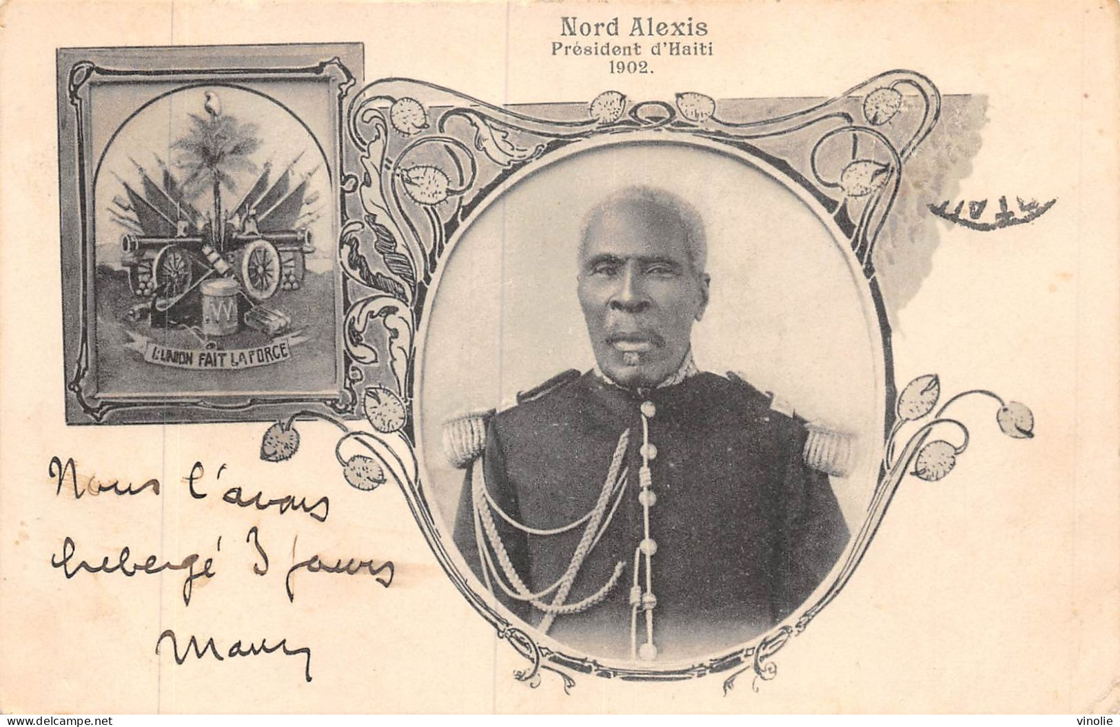 24-5945 :  HAÏTI. CARTE PRECURSEUR. NORD ALEXIS. PRESIDENT 1902 - Haïti