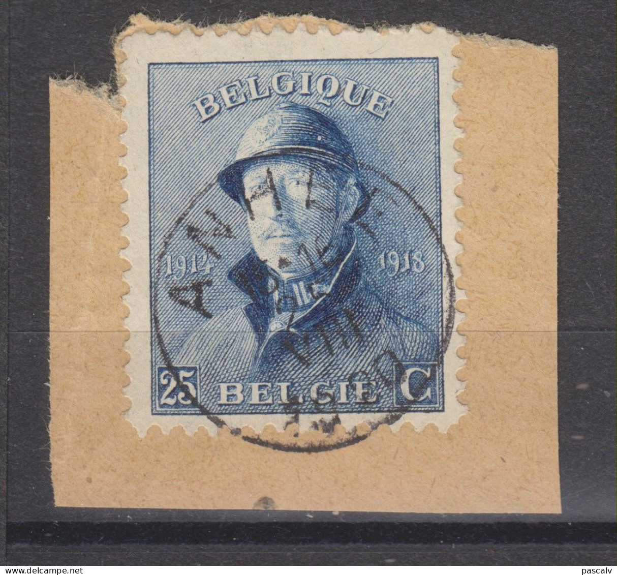 COB 171 Oblitération Centrale ANTHEE - 1919-1920 Roi Casqué