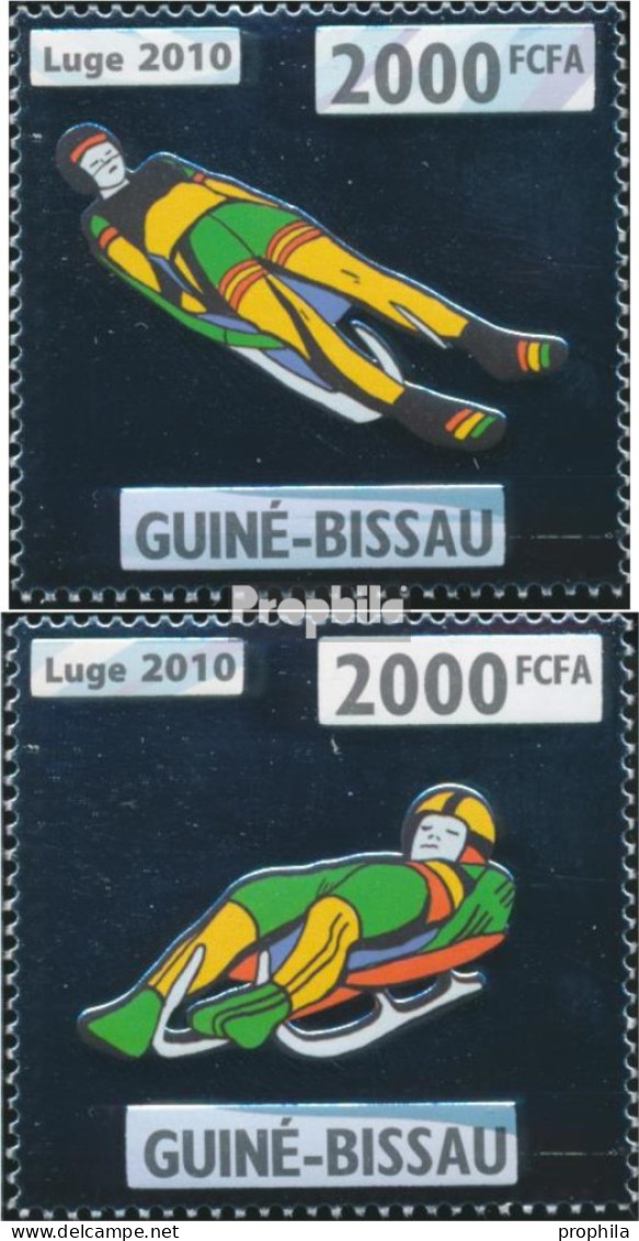 Guinea-Bissau 4694-4695 (kompl. Ausgabe) Postfrisch 2010 Rennrodeln - Guinée-Bissau