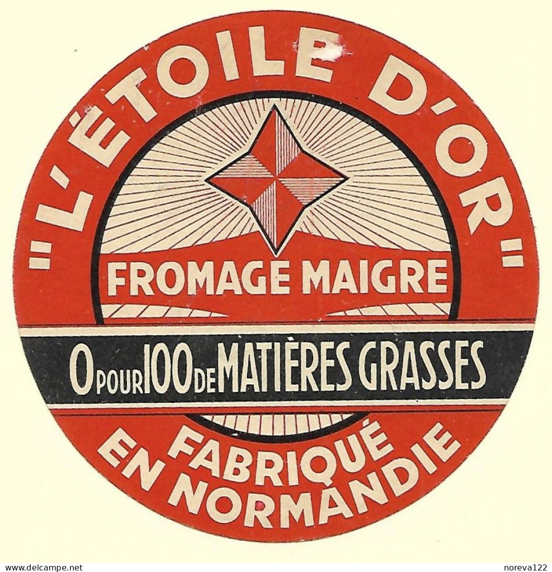 ETIQU. L'ETOILE D'OR FROM. MAIGRE Normandie - Quesos