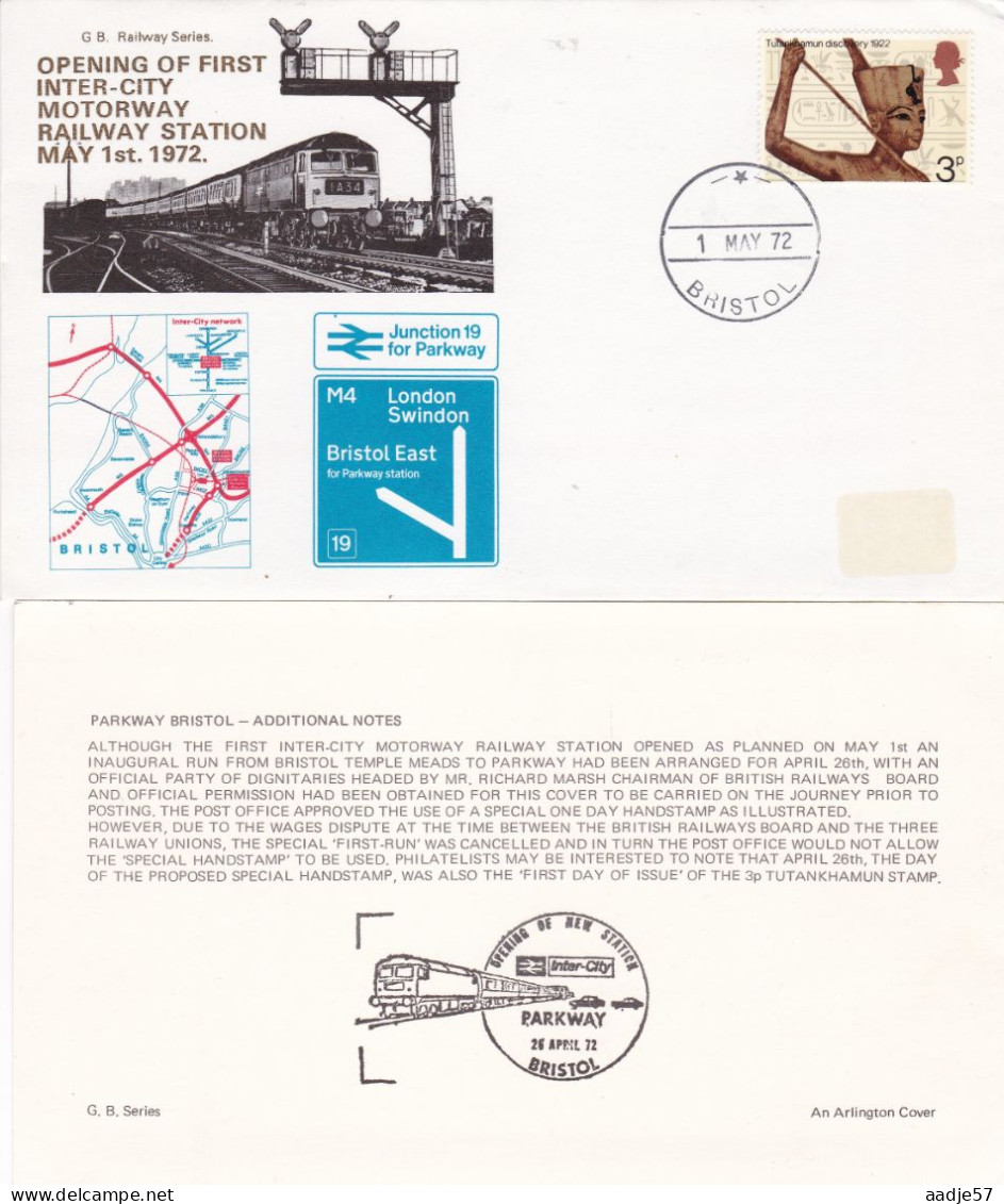 GB Engeland 1972 Opening Of First Inter-city Motorway Railway Staion 01-05-1972 - Treni