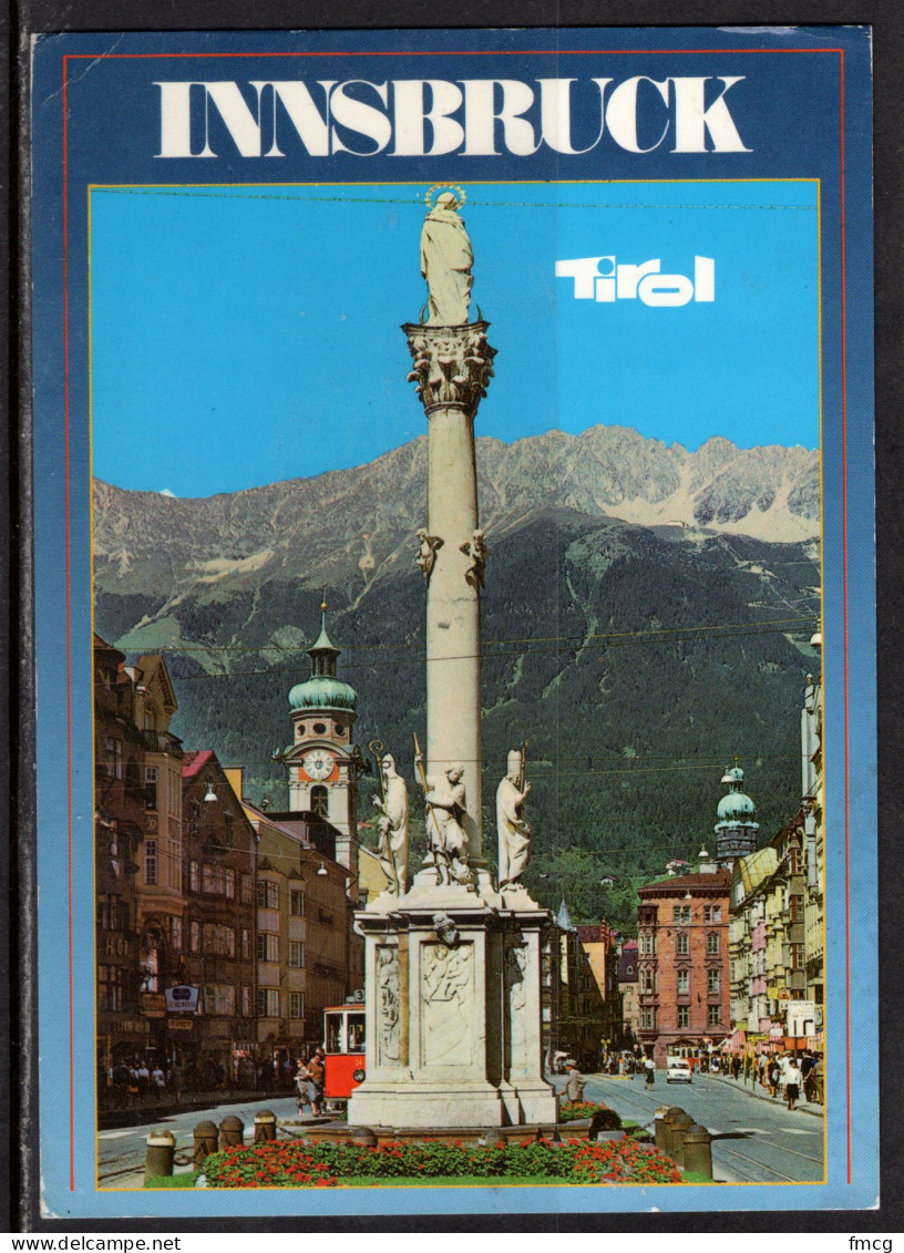 Innsbruck, Mountains In Background, Mailed To USA - Innsbruck