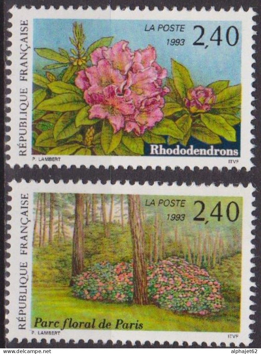Salon Européen Des Loisirs Du Timbre - FRANCE - Parc Floral De Paris - Rhododendron - N° 2849-2850 * - 1993 - Neufs