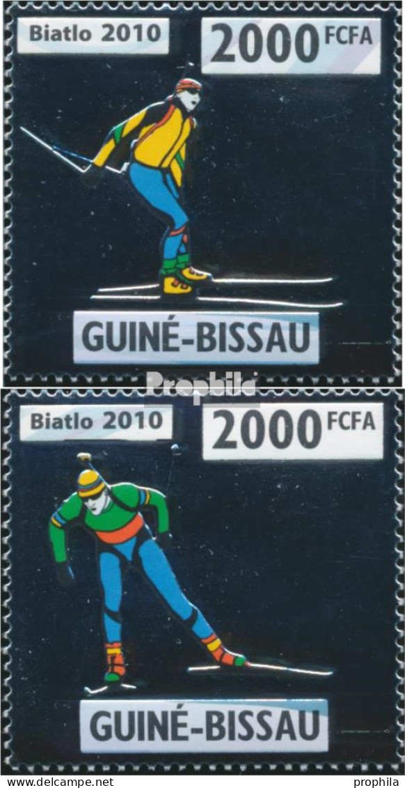 Guinea-Bissau 4658-4659 (kompl. Ausgabe) Postfrisch 2010 Biathlon - Guinea-Bissau