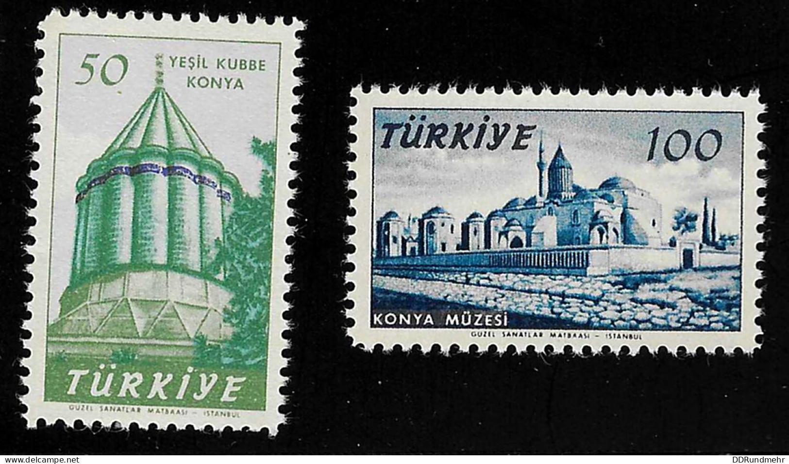 1957 Mevlana Michel TR 1536 - 1537 Stamp Number TR 1261 - 1262 Yvert Et Tellier TR 1339 - 1340 Xx MNH - Nuovi