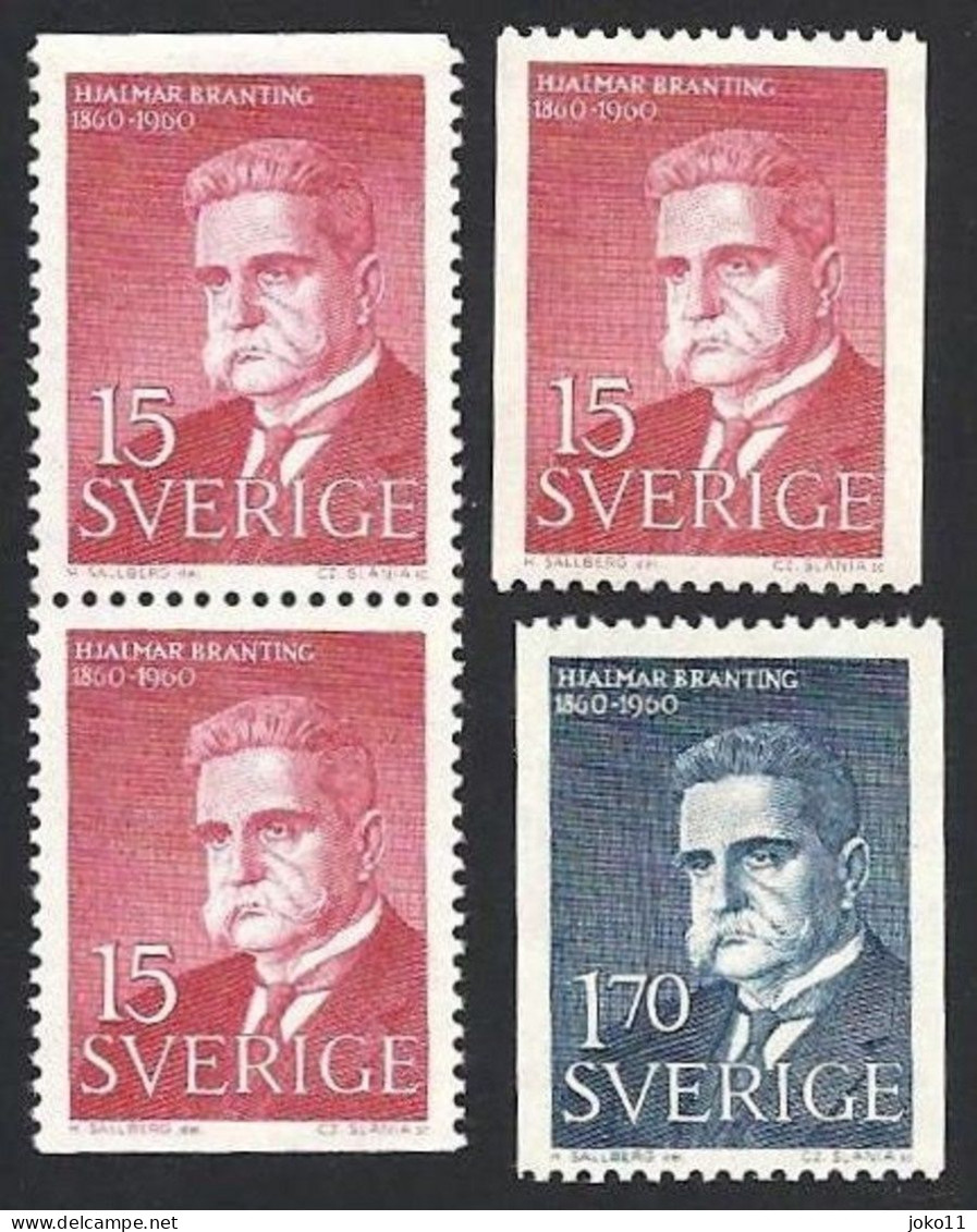 Schweden, 1960, Michel-Nr. 465-466 C+ D/D, **postfrisch - Unused Stamps