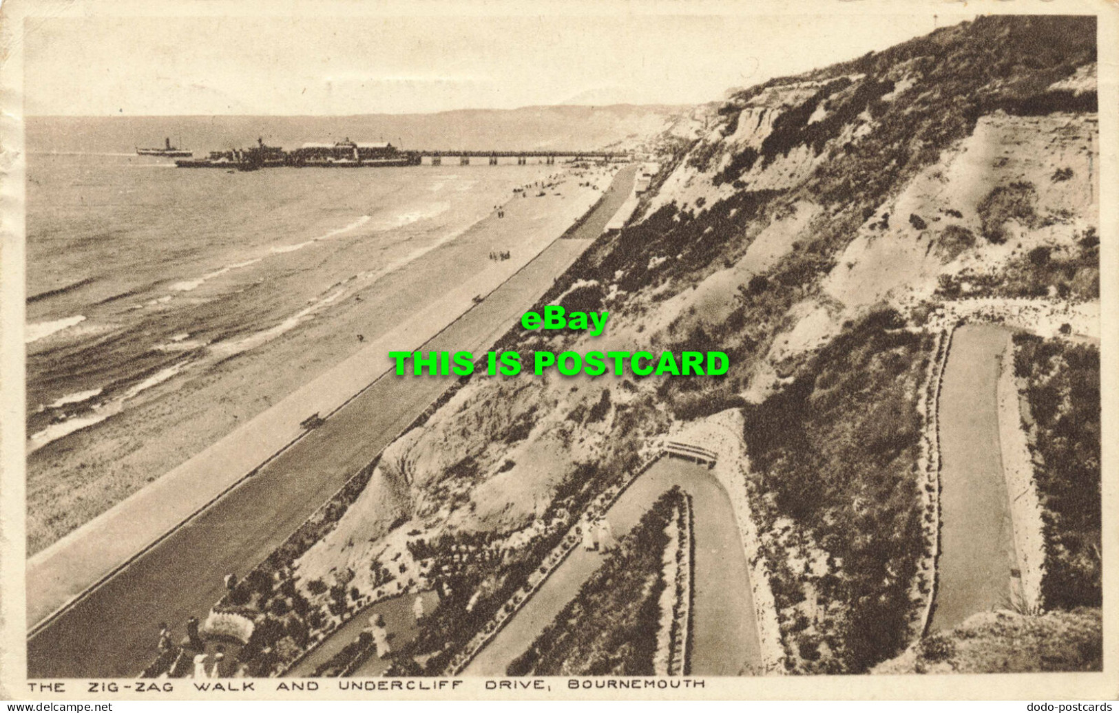 R595887 Zig Zag Walk And Undercliff Drive. Bournemouth. 1922 - Welt