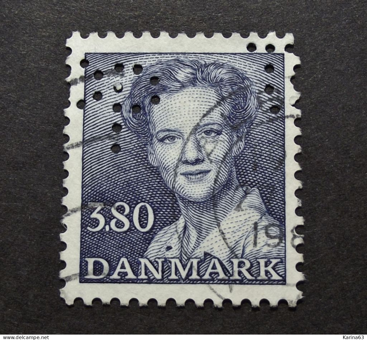 Denmark  - Danemark - 1975 - Queen Margrethe Perfin -  Topsikring Insurance Company From Copenhagen   - Cancelled - Usado