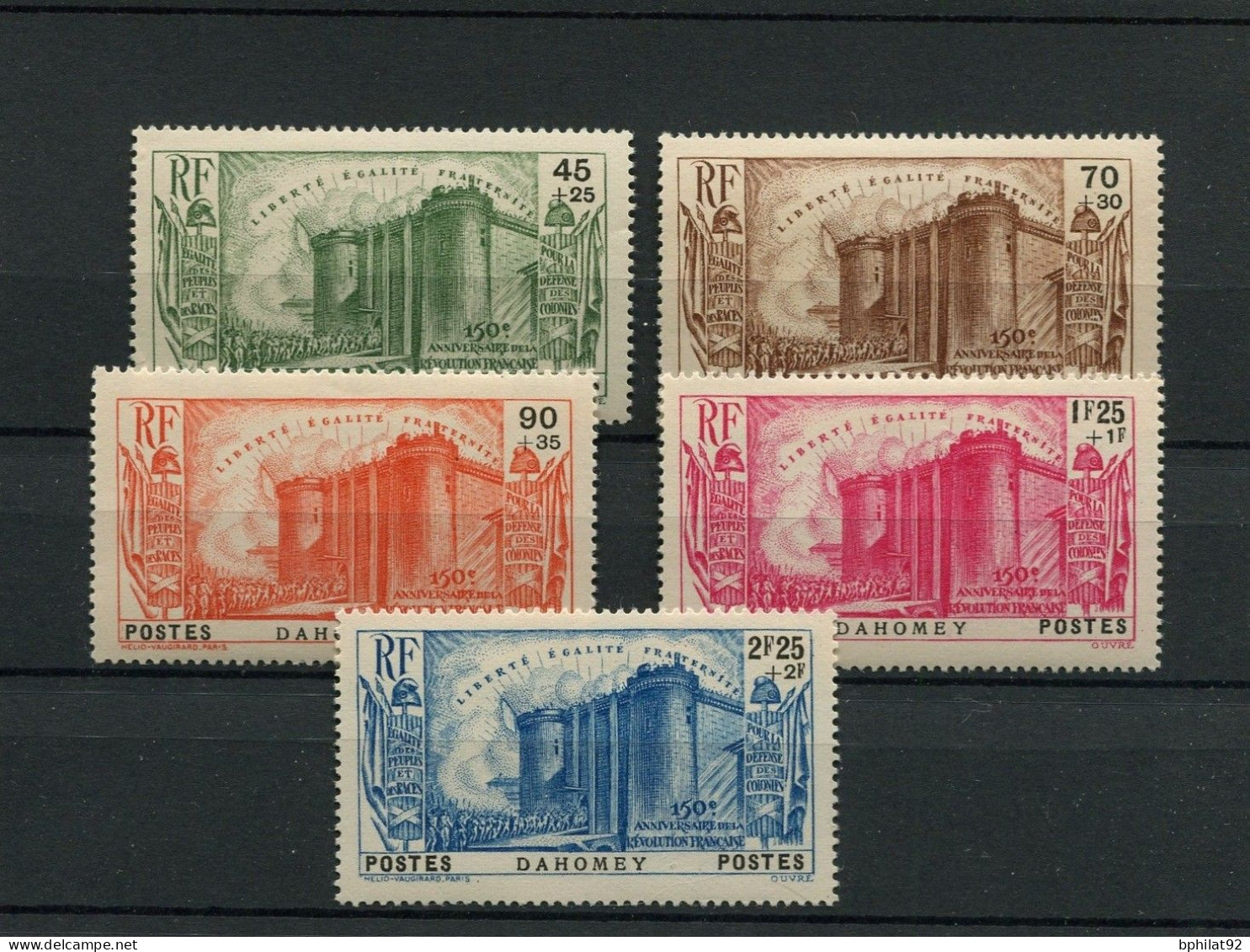 !!! DAHOMEY, SERIE BASTILLE N°115/119 NEUVE ** - Unused Stamps