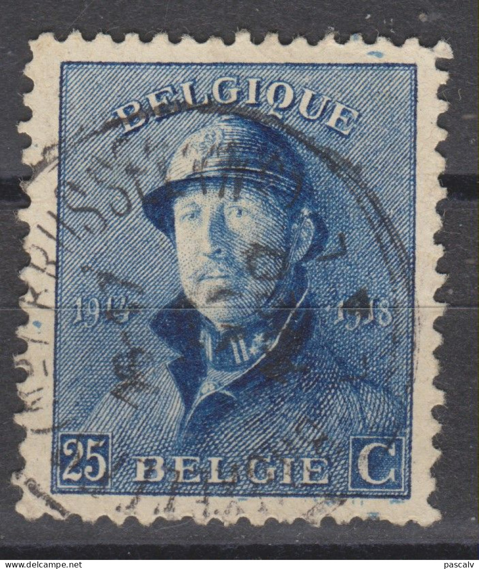 COB 171 Oblitération Centrale BRUXELLES (Nd) - 1919-1920 Albert Met Helm