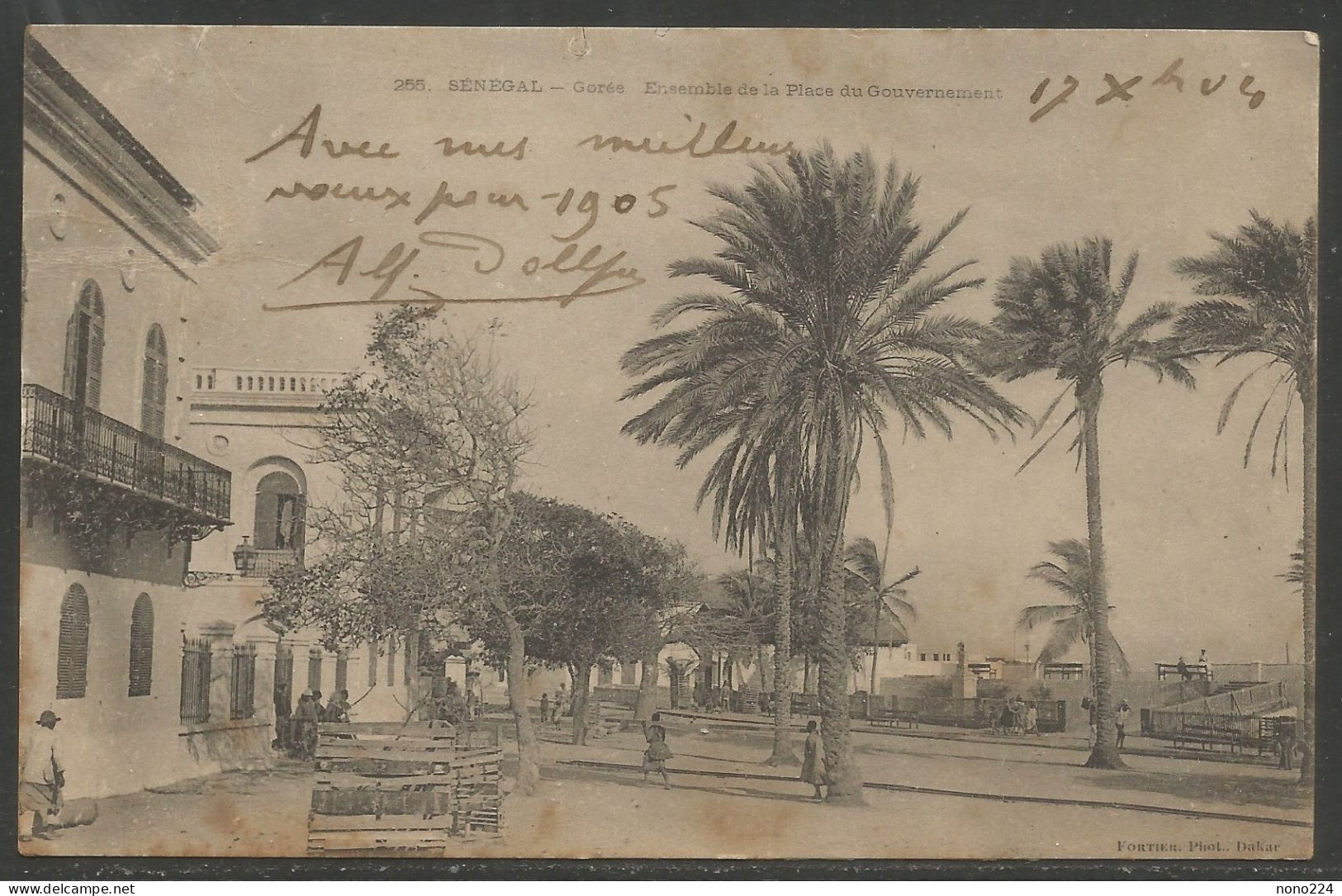 Carte P De 1904 ( Sénégal / Gorée / Ensemble De La Place Du Gouvernement ) - Sénégal