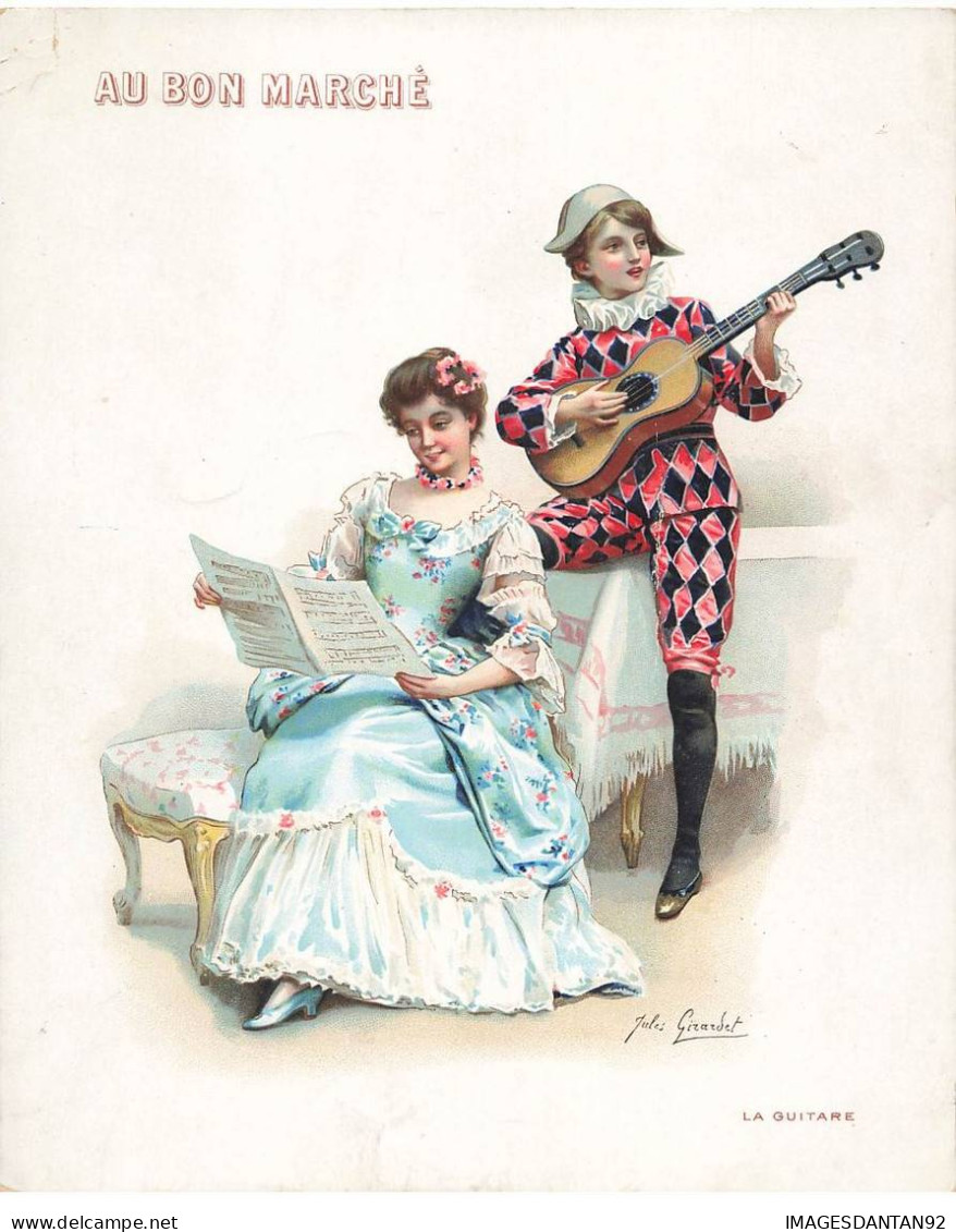 CHROMO #MK41307 AU BON MARCHE LA GUITARE PAR ILLUSTRATEUR JULES GIRARDET - Au Bon Marché